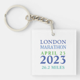 London 23. April Marathon Custom Text Schlüsselanh Schlüsselanhänger