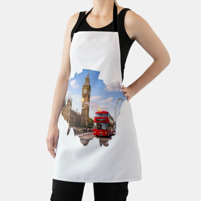 London 26.2 Marathoner Course Map Apron Schürze (InSitu)