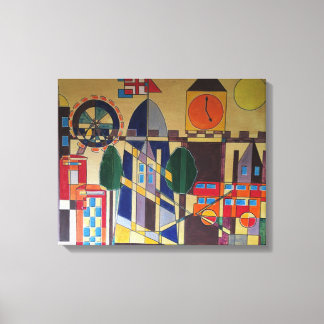 London Acryl Kubismus Leinwanddruck