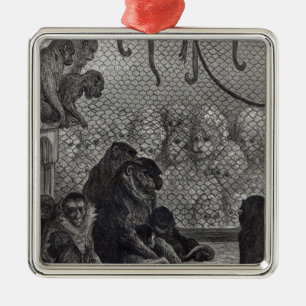 London Affen Ornament Aus Metall