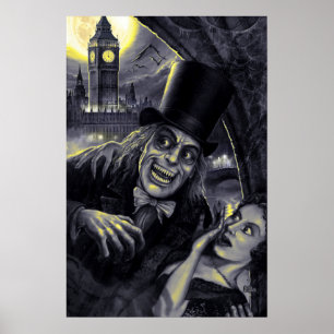 London After Midnight Vintage-Horrorgrafik Poster