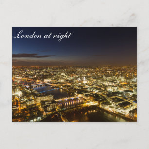 London am Abend - Ansichtskarte für die Luftfahrt Postkarte