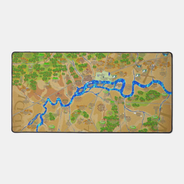 London Anglo Saxon Map Deskmat (Vorderseite)