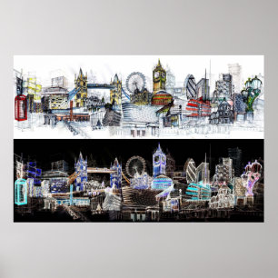 London-Ansicht Poster