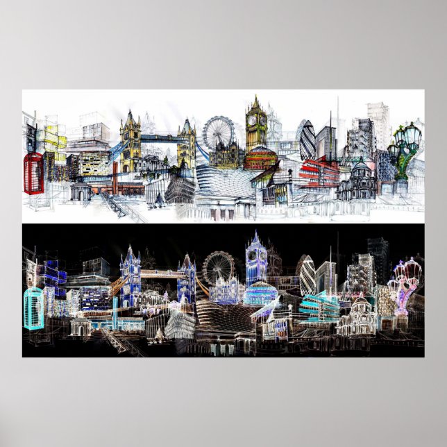 London-Ansicht Poster (Vorne)