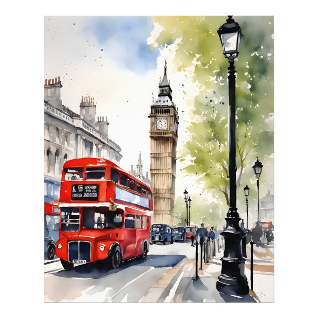 London Aqucolor Art Fotodruck (Vorne)