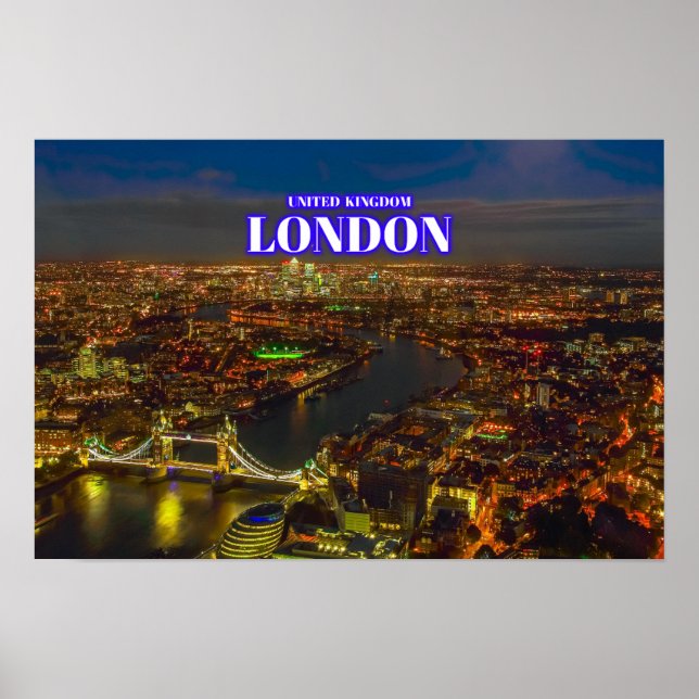London At Night - Vereinigtes Königreich Poster (Vorne)