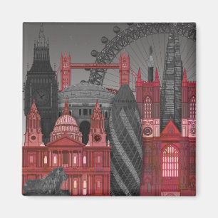 London-Aufzüge bis zum Nacht - Rot Magnet