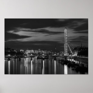 London Auge in Nacht Poster
