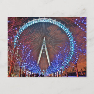 London Auge in Nacht Postkarte