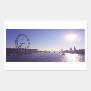 London-Auge Rechteckiger Aufkleber