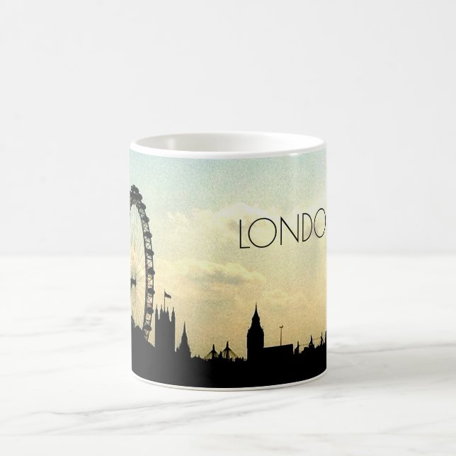 London-Augeskyline-Tasse Kaffeetasse (Mittel)