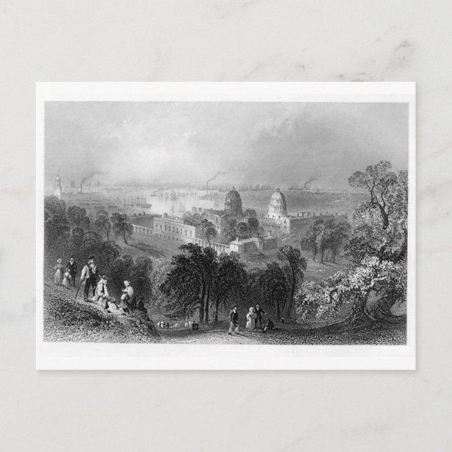 London aus Greenwich Park 1840 Postkarte (Vorderseite)