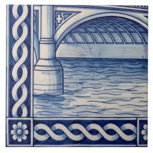 London Azulejo-Mural-Fliese 5 von 6 unten links Fliese