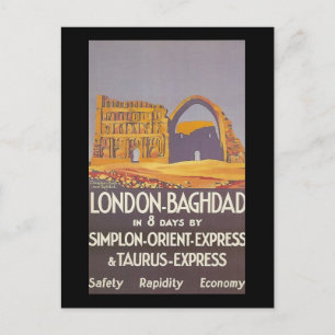 London Bagdad Simplon Orient-Express Postkarte