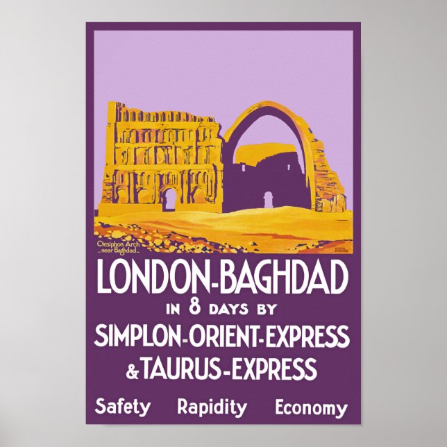 London - Baghdad Orient Express Poster (Vorne)