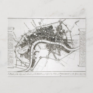 London Befestigungsanlagen 1642 und 1643, 1738 Postkarte