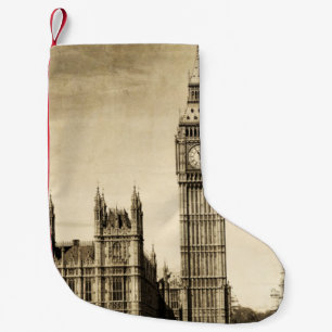 London Big Ben: Antike Ansicht Kleiner Weihnachtsstrumpf