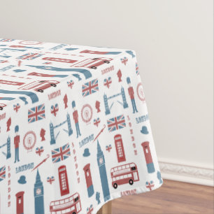 London Big Ben English Flag England Icon Rectangle Tischdecke