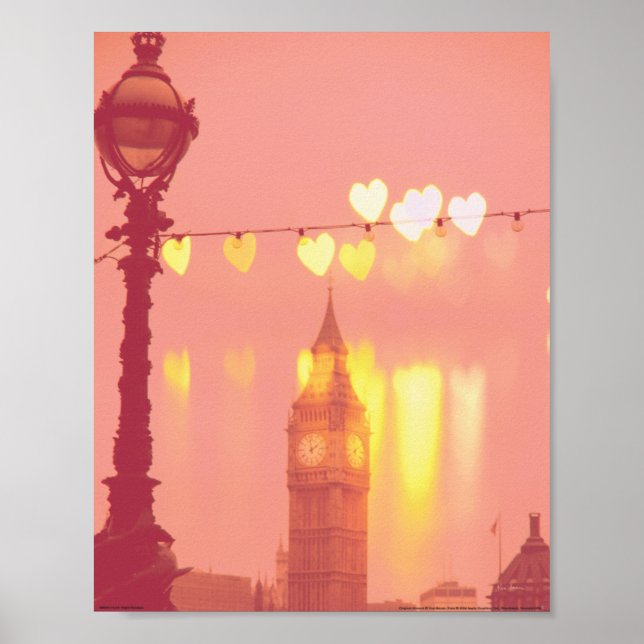 London Big Ben Fotograph Filtered Nightime Poster (Vorne)