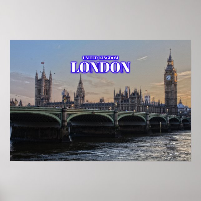 London Big Ben - Großbritannien Poster (Vorne)