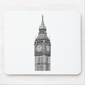 London Big Ben Illustration Mousepad