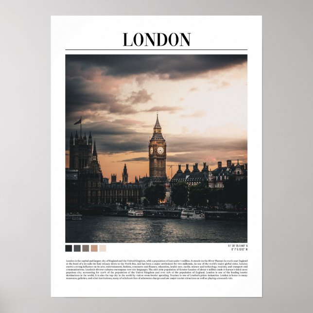 London Big Ben Minimalistisch Wall Art Poster (Vorne)