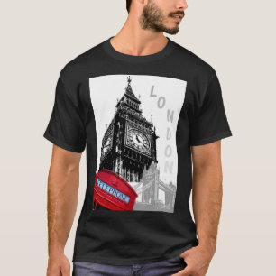 London Big Ben Modern Eleganter Pop Art Trendy T-Shirt