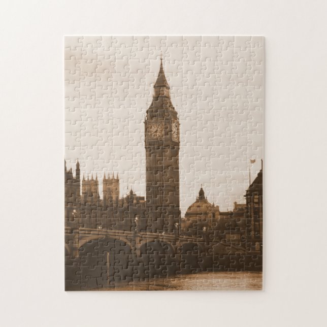 London - Big Ben - Themse - Puzzle (Vertikal)
