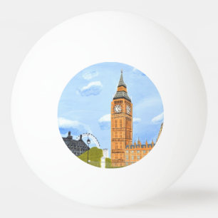 London Big Ben  Tischtennisball