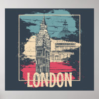 London Big Ben: Typografisches Poster
