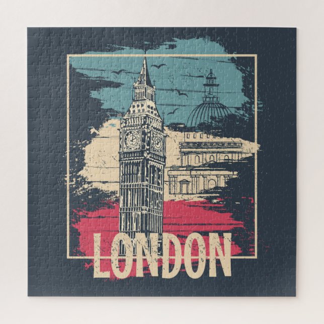 London Big Ben: Typografisches Poster (Vertikal)