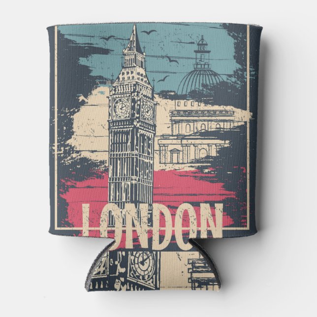 London Big Ben: Typografisches Poster Dosenkühler (Vorderseite)