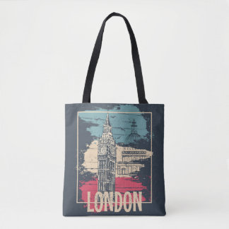 London Big Ben: Typografisches Poster Tasche