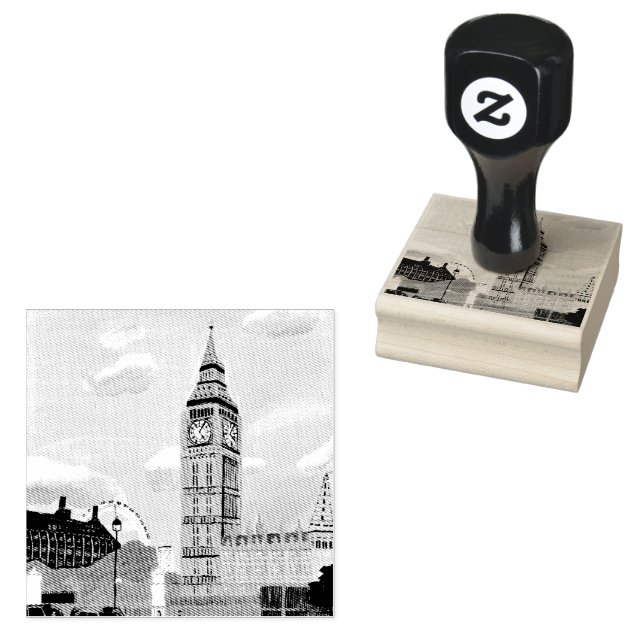 London Big Ben Wood Art Stamp  Gummistempel (Stempel)