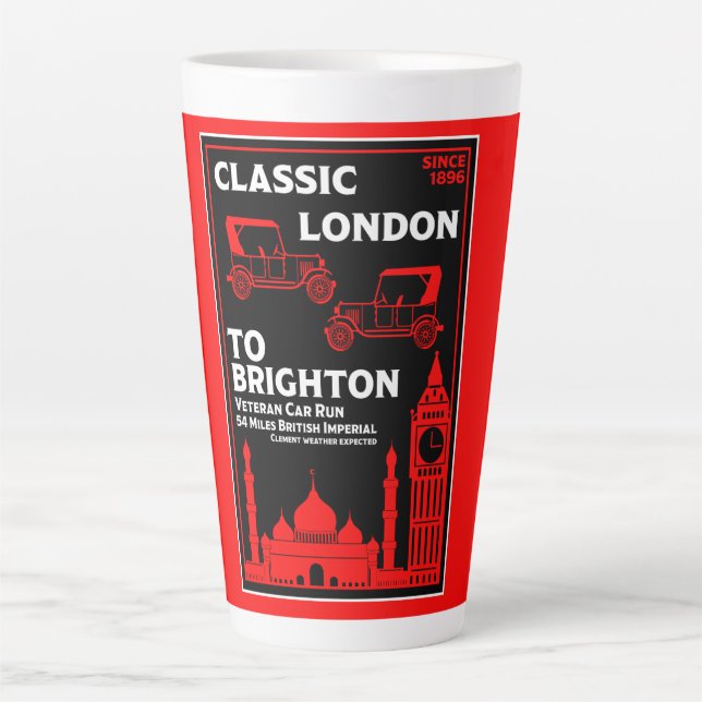 London bis Brighton Veteran Car Run Milchtasse (Vorderseite)