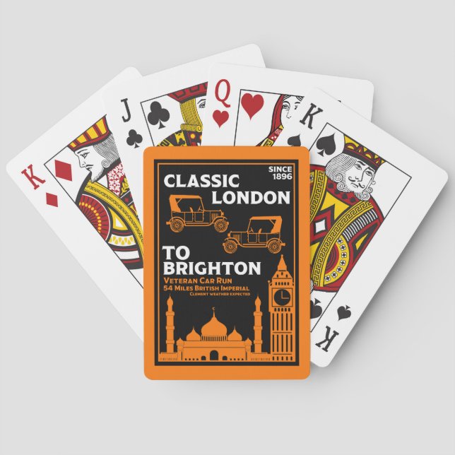 London bis Brighton Veteran Car Run Spielkarten (Rückseite)