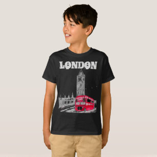 London Black Modern Jungen England Vereinigtes Kön T-Shirt