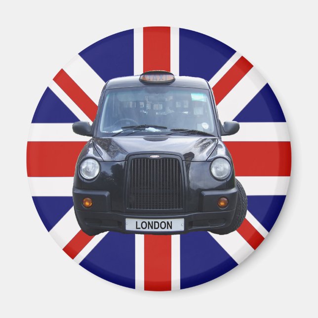 London Black Taxi Cab Magnet (Vorne)
