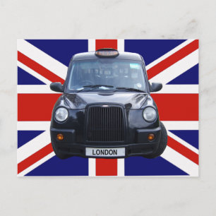 London Black Taxi Cab Postkarte