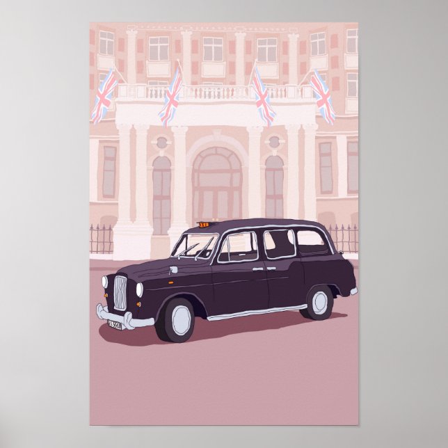 London Black Taxi Poster (Vorne)