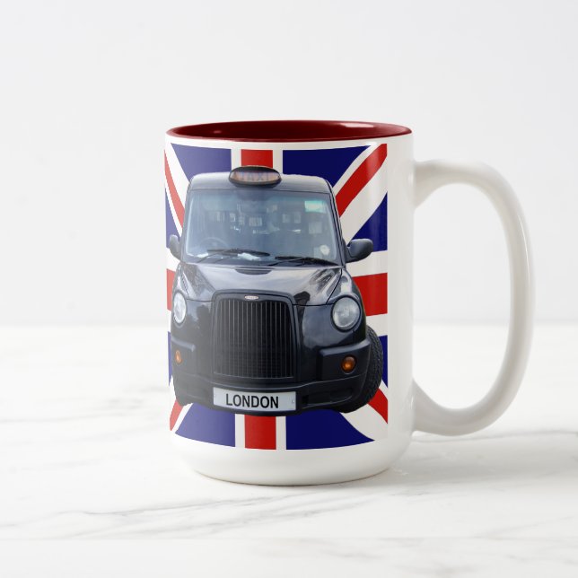 London Black Taxi Zweifarbige Tasse (Rechts)