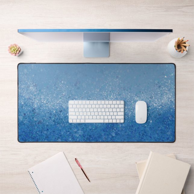 London Blue Abstrait Art Desk Mat (Bureau 1)