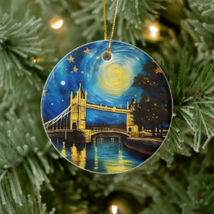 London Bridge Acrylic Art Keramik Ornament