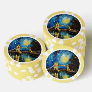 London Bridge Acrylic Art Pokerchips