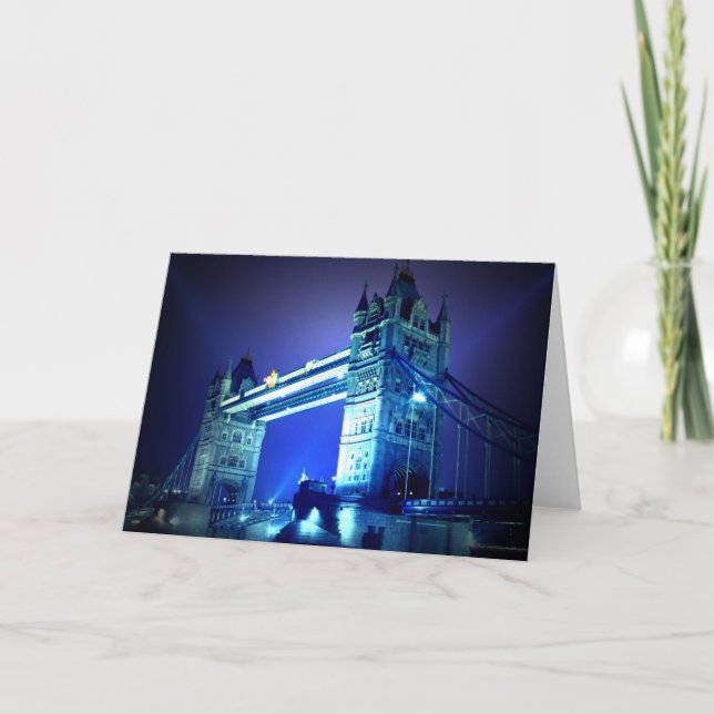 London Bridge bei Nacht Karte (Vorderseite)