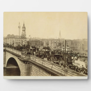 London Bridge, c.1880 (sepia Foto) Fotoplatte