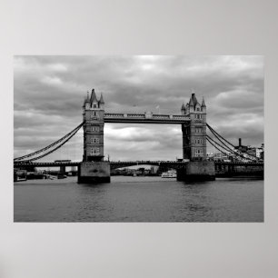 London Bridge in Black and White Poster