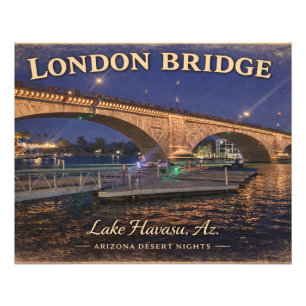 London Bridge Lake Havasu Nachtansicht Fotodruck