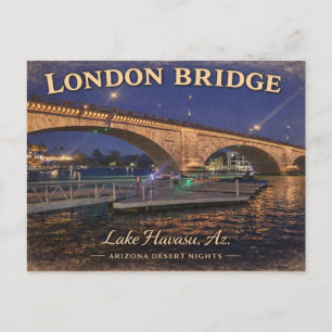 London Bridge Lake Havasu Nachtansicht Postkarte